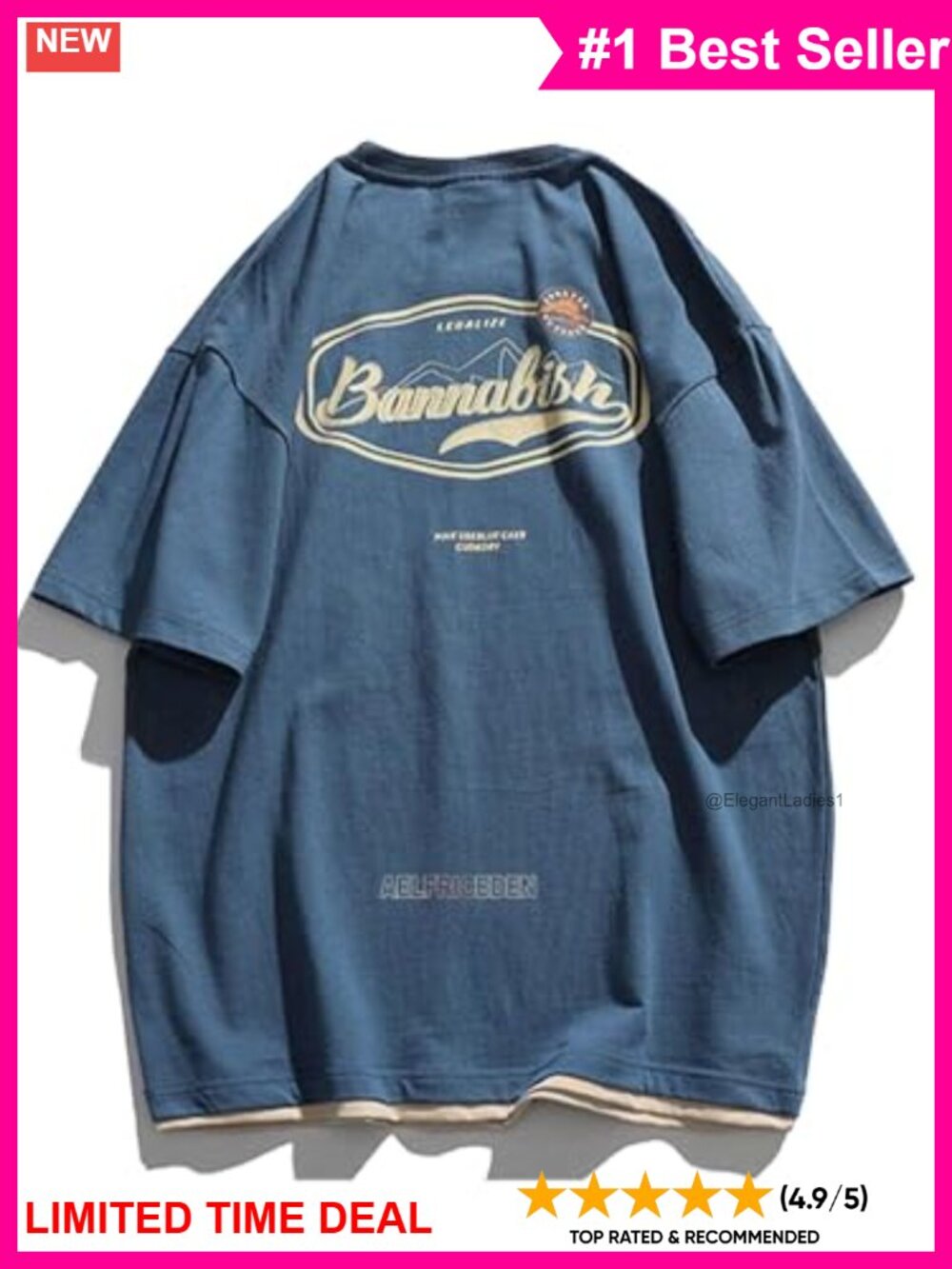 Oversized Graphic Tee Crew Neck Cotton Streetwear Casual Shirt